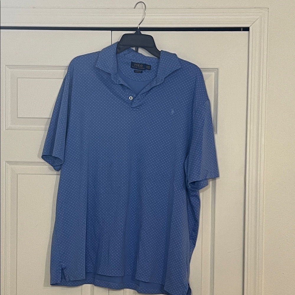 Polo by Ralph Lauren Men's Classic Polo  Blue with white polka dots